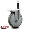 Service Caster 6'' Gray Poly Swivel 1'' Expanding Stem Caster Total Lock Brake SCC-EXTTL20S614-PPUB-1 - alternate 4
